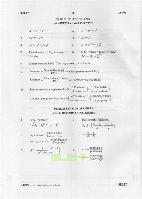 Contoh Soalan Spm Ulangan Matematik Image