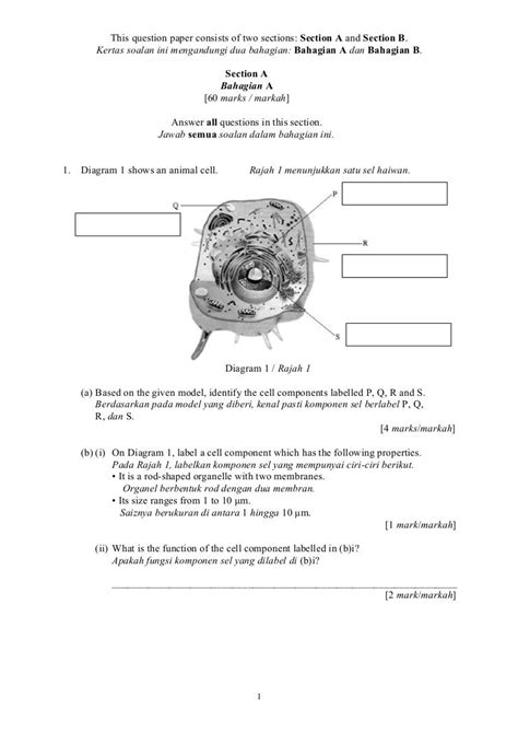 Kertas Soalan Biologi Tingkatan 4 Kssm Image